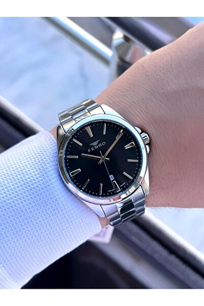 FERRO Steel Cord Engagement and Groom Watch 2 Years Warranty 3 Atm Water Resistant Men Wristwatch 11551A1