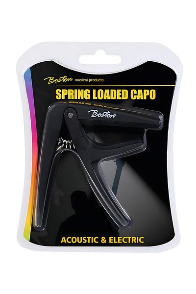 Boston BC85BK, acoustic electric guitar capo, black