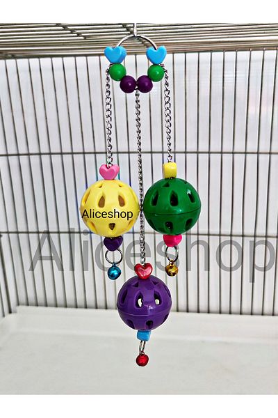 aliceshop Sultan Sevda Paradise Parrot Budgie Pendant Bell Ball Toy