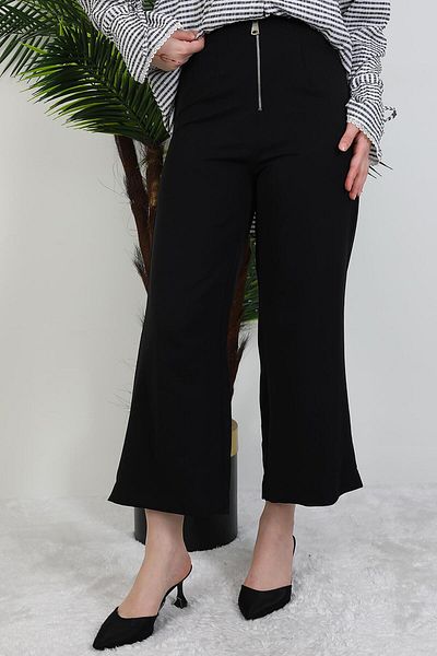 giz astore Front Zipper Trousers Black