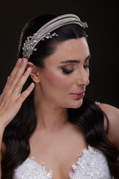 Hayalperest boncuk Glamour Side Detail Crystal Bridal Hairband