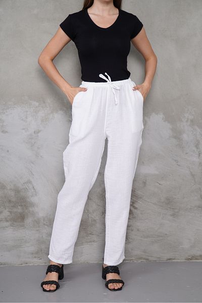macharel jeans Muslin Straight Leg Pocket Trousers