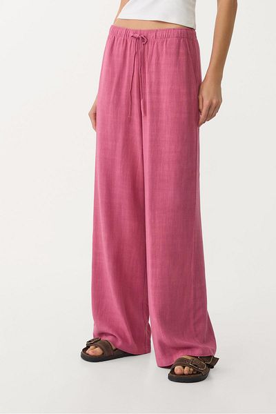 Stradivarius Flowing linen blend trousers