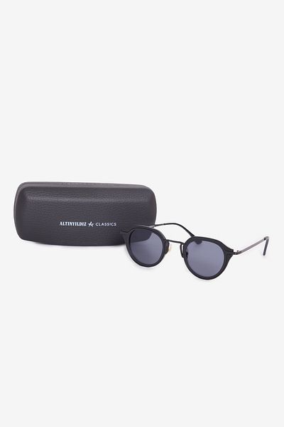 ALTINYILDIZ CLASSICS Metal Frame Bone Sunglasses with Uv 400 Protection