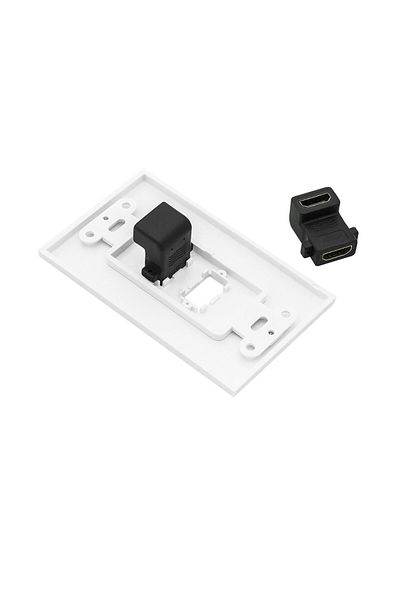Blow Double HDMI socket, Full HD 1080p, 3D, BLOW 05815 Premium Series, wall mountable, 70x115 mm, white