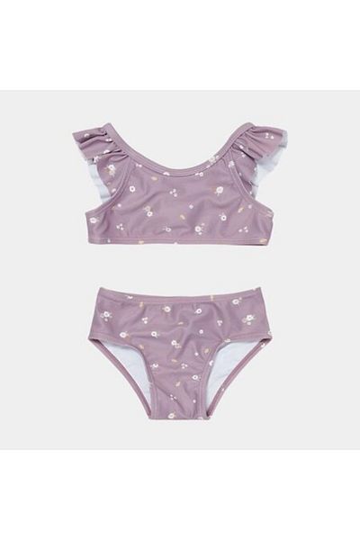 Little Dutch - Two-Piece UV-Protective Swimsuit for Girls, Mauve, Size 98-104
