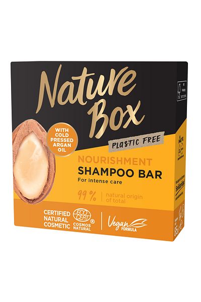 NATURE BOX Nature Box solid shampoo with 100% cold-pressed argan oil, vegan formula, 85 g