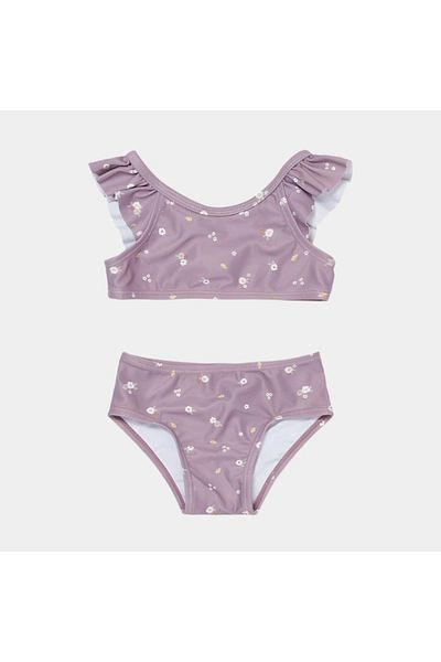 Little Dutch - Two-piece UV Protective Swimsuit for Girls, Mauve, Size 74-80
