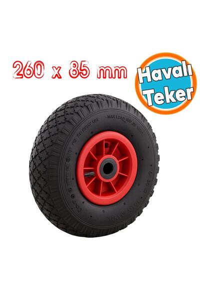 NZB El Arabası Tekeri Plastik Jantlı Siboplu 260x85 mm Burçlu İç Lastikli Şiş...