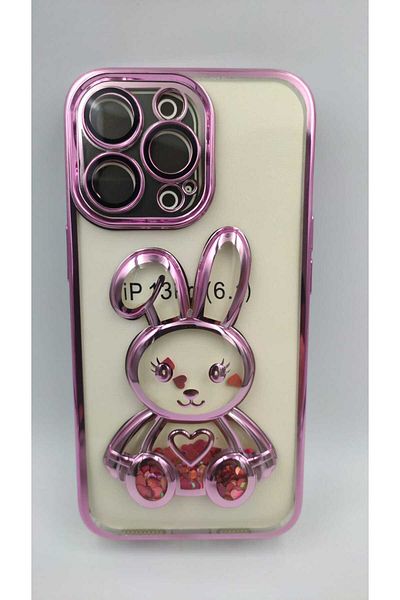 Generic Rabbit Cartoon Case Compatible with iPhone 14 Pro Max Full Lens Camera Protection Glitter