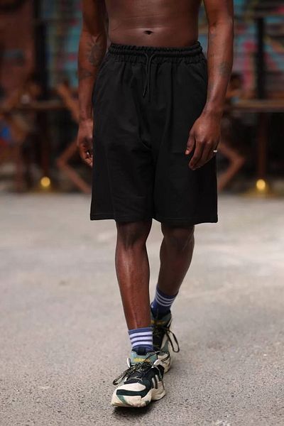 FantaziAtölyesi Men's Two Thread Pocket Shorts - Black