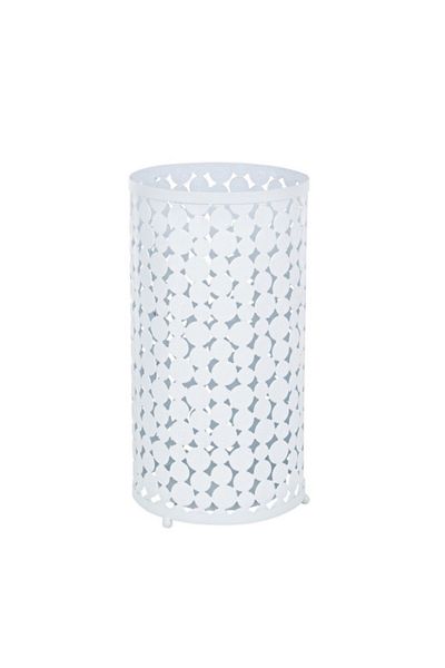 Bizzotto Umbrella stand, white metal Antique Ø 24 cm x 45 h