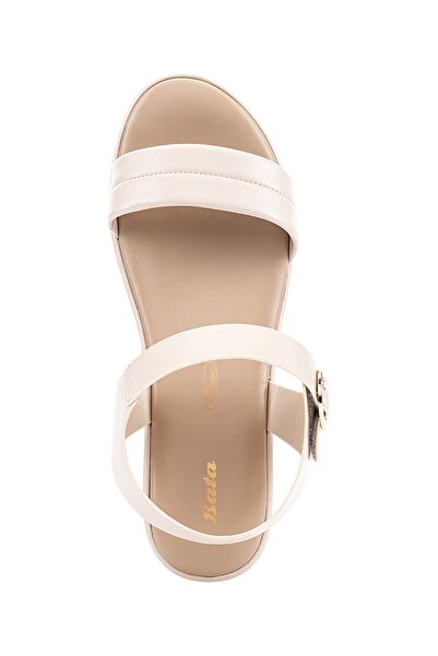 BATA Solid Ankle Strap Wedge Sandals