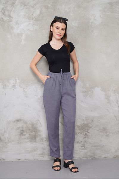 macharel jeans Muslin Straight Leg Pocket Trousers