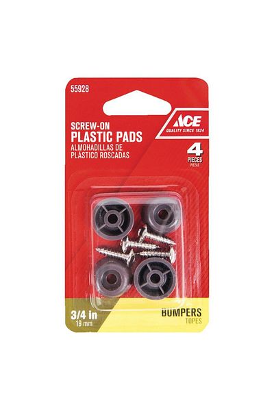 ACE Screw-on Plastic Pads Pack (1.90 cm, 4 Pc.)