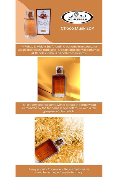 Rehab Al-Rehab Choco Musk Eau de Parfum Spray for Women, 1.65 ounces