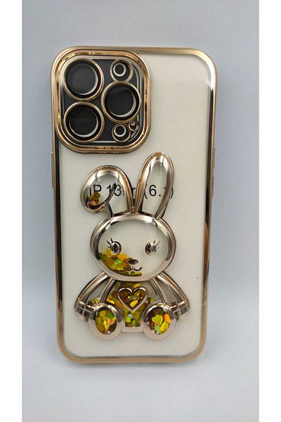 Generic Rabbit Cartoon Case Compatible with iPhone 14 Pro Max Full Lens Camera Protection Glitter