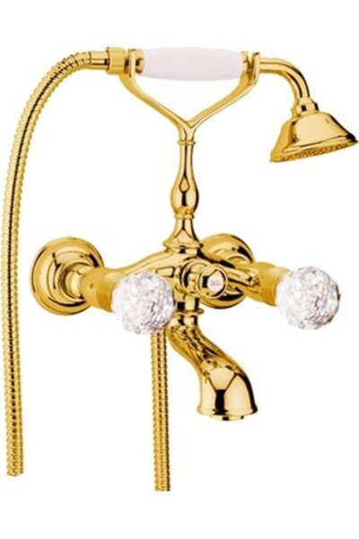 WEBERT İtalyan Webert Karenina Banyo Bataryasi Altın-Swarovsky Taşli-El Duşu ...