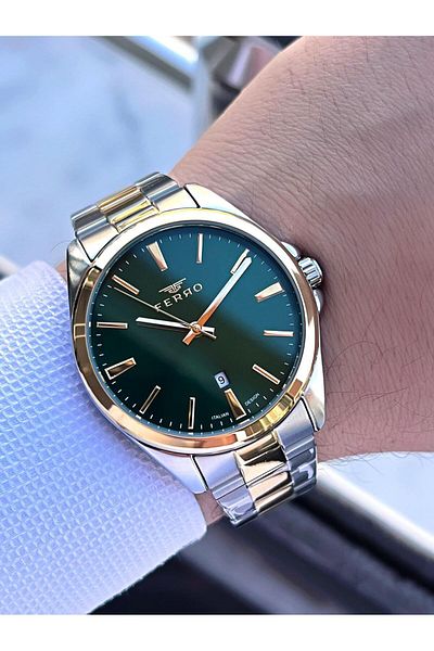 FERRO Steel Cord Engagement and Groom Watch 2 Years Warranty 3 Atm Water Resistant Men Wristwatch 11551A2