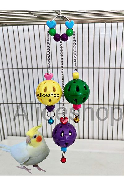 aliceshop Sultan Sevda Paradise Parrot Budgie Pendant Bell Ball Toy
