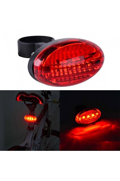 ESPERANZA Bicycle rear light, Esperanza, 5 LEDs, waterproof, 7 lighting modes, red