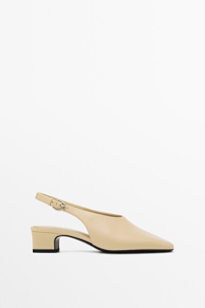 Massimo Dutti Arkası açık topuklu ayakkabı