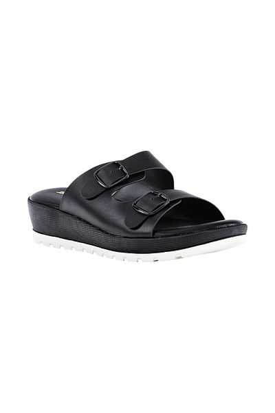 BATA Solid Wedge Sandals