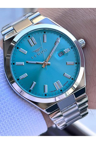 FERRO Steel Cord Engagement and Groom Watch 2 Years Warranty 3 Atm Water Resistant Men Wristwatch 11386-A