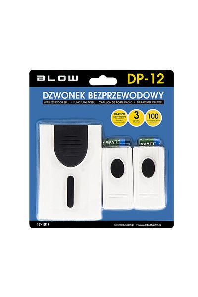 Blow Sonerie Wireless DP-12 PROLECH 17-101, cu doua transmitatoare, Alba