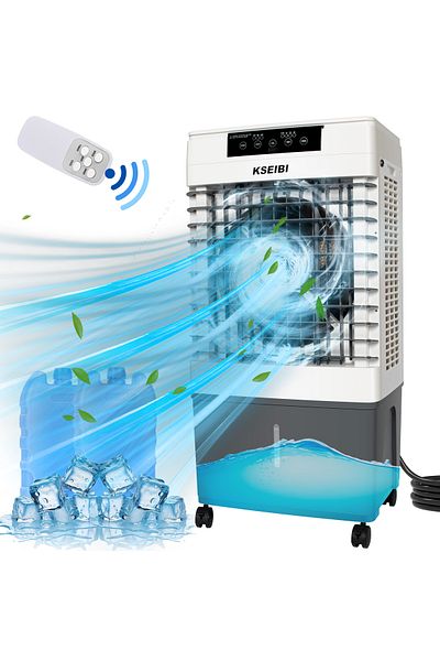 kseibi 45L Air Cooler – 450W High-Performance Cooling Beast 3-Speed Fan with Remote for Wide-Area