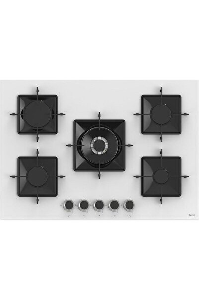 Ferre Steamart-Fryart-Sılentart Serisi Beyaz Set (SS036 + QEP64CB +D064-SA ) - Emaye Izgara - 75 cm