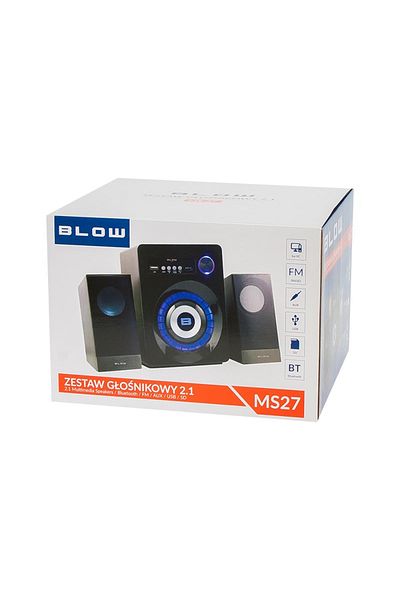 Blow Set of 3 PC speakers, 2.1, Blow MS-27, black