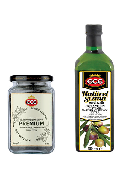 Ece GEMLİK PREMIUM ÖZEL KURU SELE 1000 CC / 1 LT CAM ECE ZEYTİNYAĞI