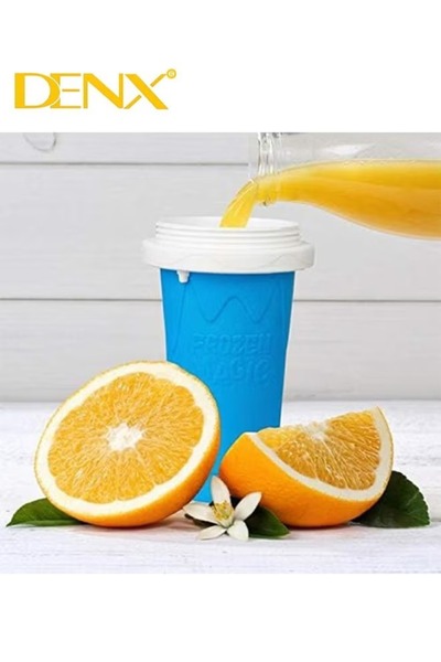 Denx Portable Silica Gel Squeeze Cup Magic Drink for Making Milkshakes, Ice Cream, and Smoothies DX2542