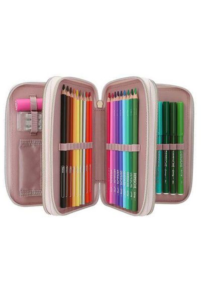 Top Model TopModel pencil case equipped with 3 zippers Summer Feeling Embroidery