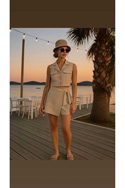 Prime Keten Şort Takım