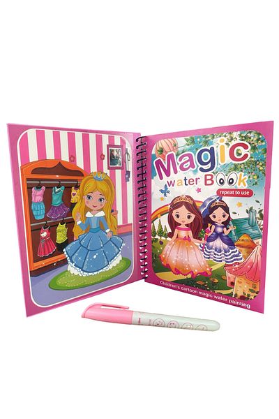 Linomag Carte de colorat cu apă magică, Linomag®, Mici prințese, Reutilizabilă, Pentru copii 3+