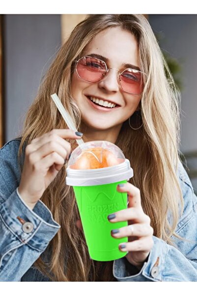 Denx كوب ضغط سحري محمول من السيليكا لصنع الميلك شيك والآيس كريم والعصائر DX2542