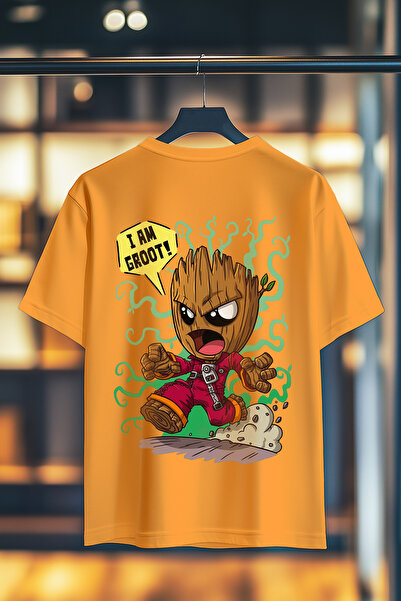 BookOrBook Είμαι Groot 100% βαμβακερό μπλουζάκι Premium Quality Back με τύπωμα