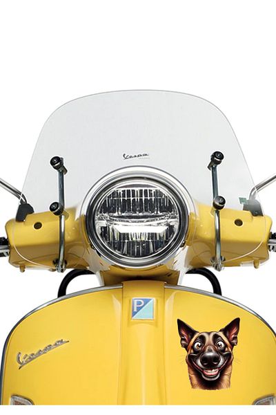 MegaSticker Autocolant Zână Câine Mașină, Motocicletă, Cască, Laptop, Autocolant pentru Parbriz 13x12 Cm