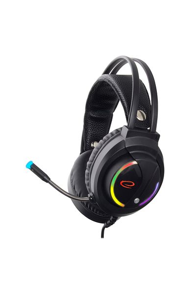 ESPERANZA Casti PC gaming Esperanza EGH470, iluminare LED RGB NIGHTSHADE, microfon, Negre