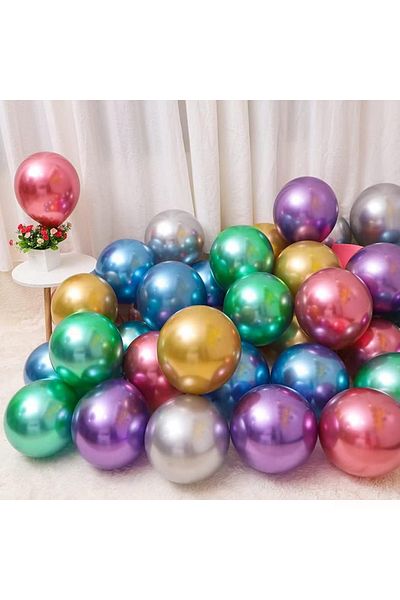 ELGALA Balloon Shiny Metallic Helium Balloon 20 Pcs Mixed Color