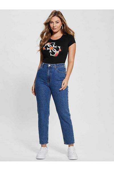Guess Dámské tričko Crew Neck Black W4RI08KA0Q1-JBLK