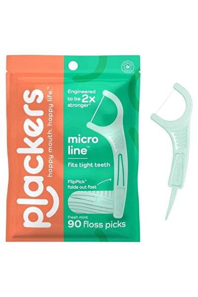 Plackers Micro Line Floss Pick Diş İpi 90lı