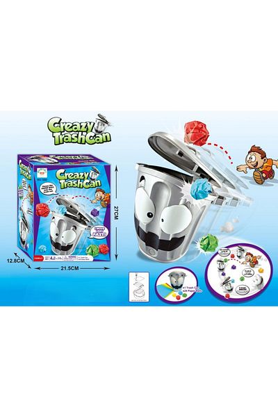 Point Plus Crazy Trash Can Game - Fun Shooting Game for Kids (Size 27 x 12.8 x 21.5 cm)