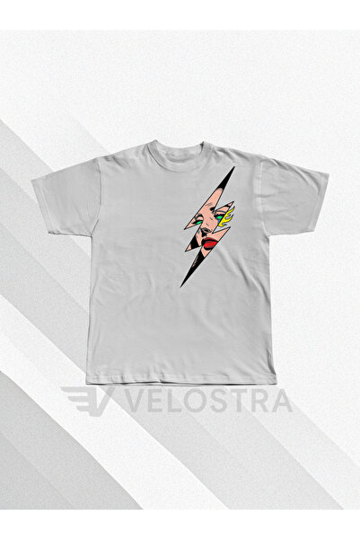 Velostra Unisex Retro cu imprimeu supradimensionat tricou