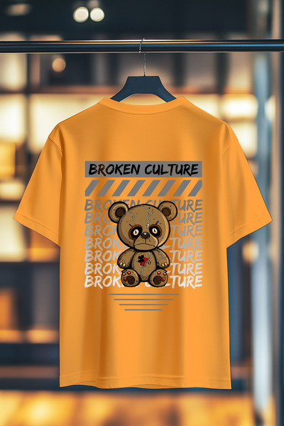 BookOrBook Μπλουζάκι Broken Culture 100% βαμβάκι Premium Quality Back με τύπωμα