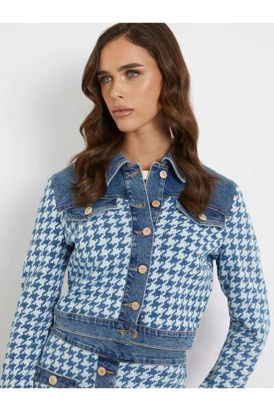 Guess Tweed Kadın Jean Ceket