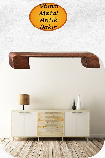 NUBLADO Furniture Drawer Kitchen Cabinet Cupboard Handles Handle Handle Antique Copper Metal Handle 96 mm -9.6 Cm.
