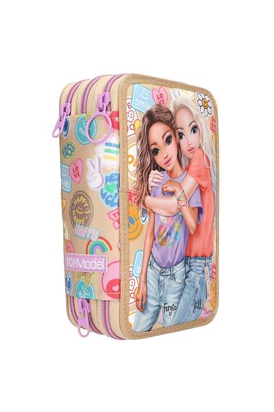 Top Model Pencil Case Equipped With 3 Zippers Aop Girl Power